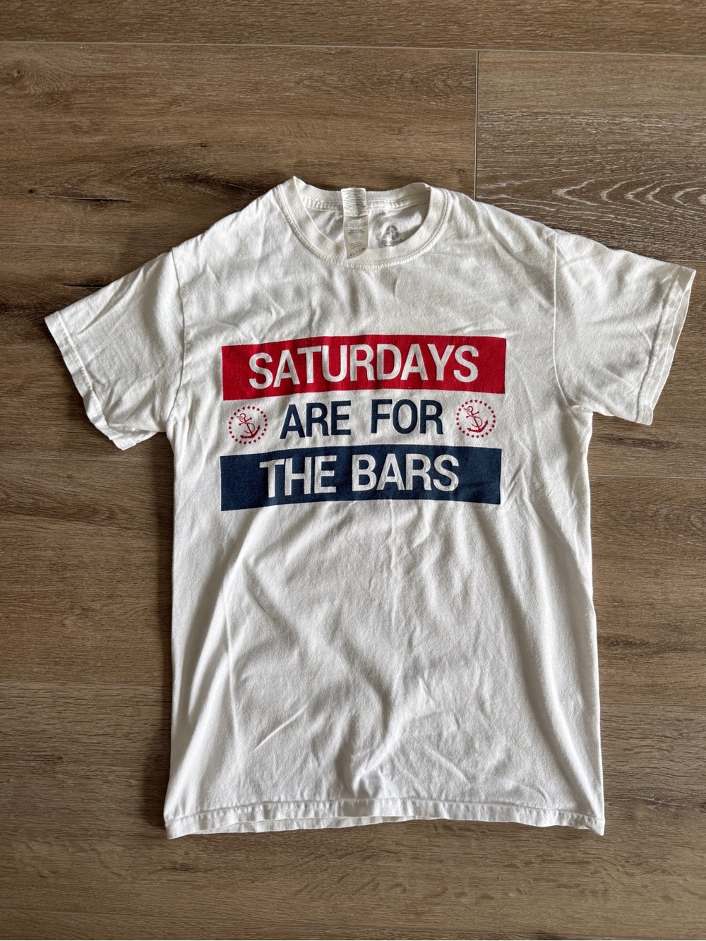 SATURDAYS Are For The Bars White Graphic Tee